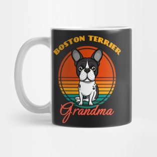 Boston Terrier Grandma Dog puppy Lover Cute Sunser Mother's Day Mug